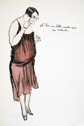 Transvestite in Red Dress with Pince-Nez, from White Bottoms, pub. 1927